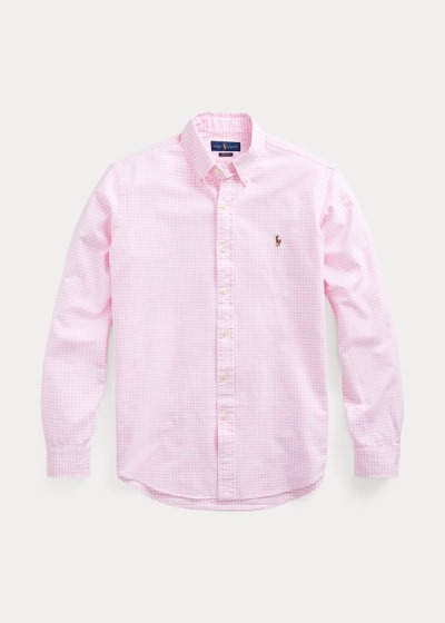 Camisa Oxford Polo Ralph Lauren Hombre Rosas / Blancos - Gingham - DXZKV1647